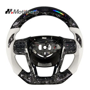 Volant en fibre de carbone forgée argentée personnalisé avec affichage LED des tours de visseuse pour Chrysler 200 200S 300 300C Pacifica 2011-2015 - Product Image 1