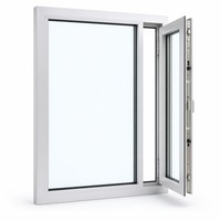 Fenêtre à battant et à bascule en aluminium à rupture de pont thermique, norme australienne AS2047, micro-ventilation, double vitrage, pour hôtel et extérieur