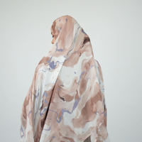 Nouveau Style Marbre Ombre Imprimer Ombre Viscose Modal Hijab Art Abstrait Conception Gradient Couleur Long Châle Écharpe