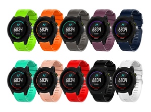 Bracelet de montre en silicone respirant de 20 mm pour Vivoactive6/5/<span class=keywords><strong>3</strong></span> et Forerunner 245/645/570 <span class=keywords><strong>Smartwatch</strong></span> - Product Image 3
