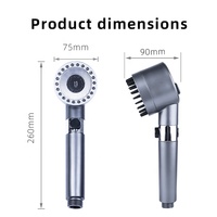 TOPWAY Accessoires de robinet de salle de bain personnalisés Douche à main 3 fonctions avec filtre PP et bouton d'arrêt Factory Direct