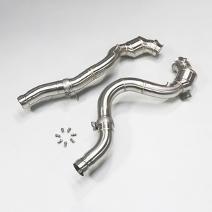 High Performance 3.5"-3" Downpipe for Mercedes-Benz GLC63 AMG 2018-2022 4.0T M177 SS304 Exhaust Pipe With TIG Welding - Product Image 3