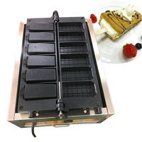 Nouvelle machine à gaufres à bâtonnets pour glaces, à usage commercial, portable, haute productivité, avec plaques personnalisées pour gaufres en forme de bâtonnets de sucettes glacées