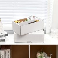 Boîte de rangement pour cartes de jeu, 1600 cartes, 2 rangées, en carton, pour cartes de baseball, football, basketball, hockey et autres sports