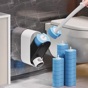 Ascor Disposable <b>Toilet</b> <b>Brush</b> Wall Mounted <b>Replacement</b> <b>Head</b> Modern Design Easy Clean Bathroom Cleaning Tool - Product Image 2
