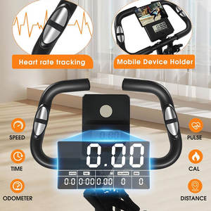 <span class=keywords><strong>Vélo</strong></span> stationnaire à résistance magnétique réglable 16 niveaux vélos d'exercice droits pour l'entraînement cardio en salle de sport - Product Image 5