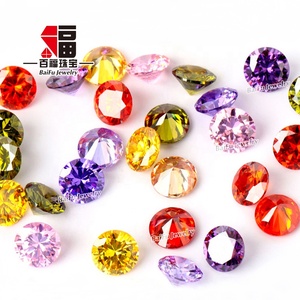เพชรคิวบิกเซอร์โคเนียทรงกลมเจียระไนแบบบริลเลียนท์ ขนาด 8.0 มม. 47 สี คุณภาพ 4A 5A ขายส่ง - Product Image 3