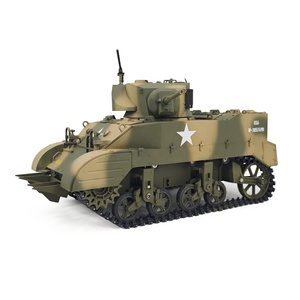 COOLBANK Modelo Nuevo Tanque RC a Escala 1/16 M5A1 Stuart Tanque Ligero con Acabado del Ejército Estadounidense 2.4Ghz Modelo Militar Inteligente Regalos para Aficionados a <span class=keywords><strong>la</strong></span> Modelismo DIY - Product Image 4