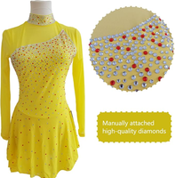 Robe de patinage artistique LIUHUO pour filles et femmes, couleur unie, maille extensible, costume de compétition, tenue de performance JC931