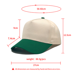 Gorra de Béisbol Personalizada Ijoe Bicolor Orgánica con Logo Bordado 3D de 5 Paneles, Sin Estructura, Común, Unisex, Cuatro Estaciones - Product Image 3