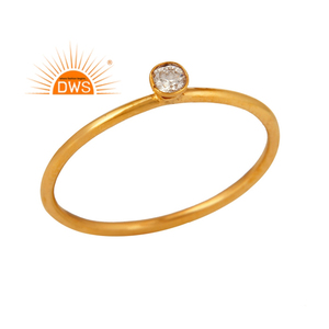 Anillo de compromiso de diamante de oro amarillo de 18 quilates para mujer Anillo de compromiso para Niña-Regalos para el amor-Anillo - Product Image 1