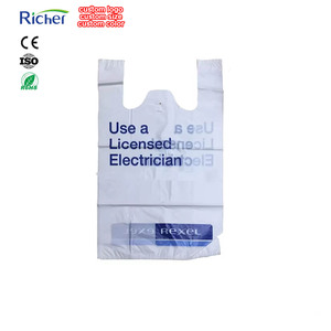 Bolsa <span class=keywords><strong>de</strong></span> Compras Biodegradable <span class=keywords><strong>de</strong></span> <span class=keywords><strong>Polietileno</strong></span>, Precio <span class=keywords><strong>de</strong></span> Fábrica al por Mayor, con Asas, Tipo Camiseta - Product Image 1