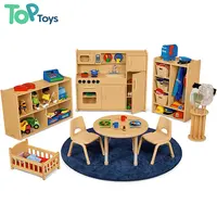TOP Daycare centro per l'infanzia Set di mobili per l'asilo nido per bambini Set di sedie per tavoli in legno Montessori per l'asilo