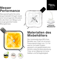 Bianco Di Puro - Gusto Pro, le mixeur commercial le plus puissant. Capacité : smoothie.