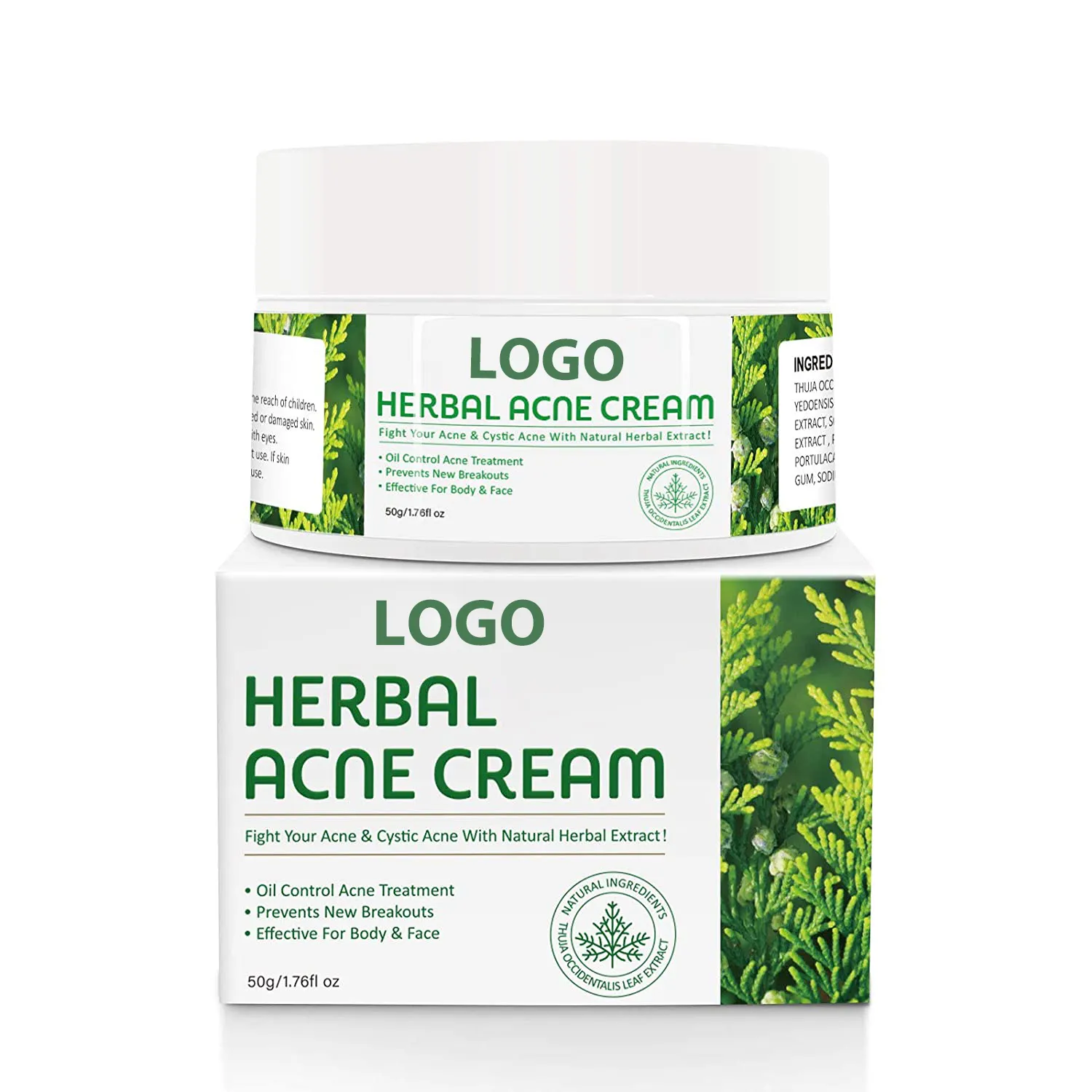 Private Label Natural Herbal Acne Removal Cream for Acne Treatment