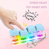 2026 Trending Product Fidget Custom Cube Keykey Chain Light Caps Set Keyring