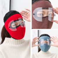 Masque de ski avec protection des oreilles, bonnet d'hiver coupe-vent pour homme et femme adulte, masque chauffant pour les yeux 2021