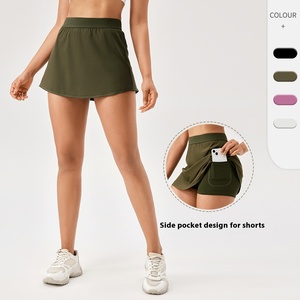 Jupe de golf 2 en 1 pour femmes jupe de tennis taille haute pour pickleball, padel, vêtements de tennis et jupe de sport d'entraînement pour vêtements de tennis - Product Image 2