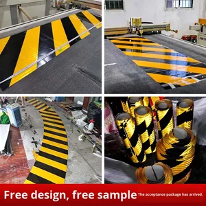 Film réfléchissant bicolore sergé jaune et noir Guangan Qingdao pour marquage <span class=keywords><strong>de</strong></span> façades et garde-corps <span class=keywords><strong>de</strong></span> tunnels - Product Image 2