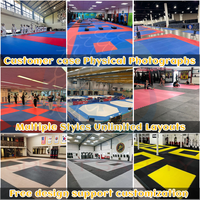 Penjualan terlaris 2024 matras Karate busa Eva matras taekwondo ketebalan kustom matras puzzle interlock gym sampel gratis matras untuk judo tatami