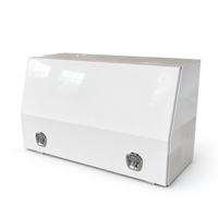 Boîte de rangement sous châssis pour pick-up 4x4, fourgonnette de camping, boîte à outils en aluminium blanc pour outils et équipement de récupération