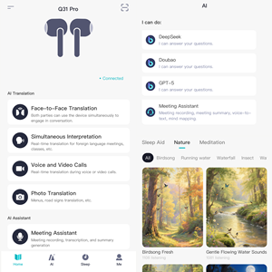 Q10人工智能翻译耳机 入耳式翻译耳机 150种语言翻译耳机 海外旅行轻松交流 TWS - Product Image 2