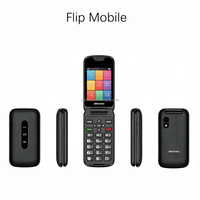 Teléfono Móvil Flip Personalizado 4G RTOS con Teclado Grande, Desbloqueado, Doble SIM, Pantalla 4G VoLTE, Teléfono Plegable