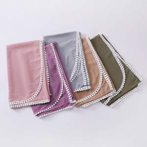 Maxi velo da Medine tacchino da strato quadrato malese stampato in Chiffon Georgette ricamo festa Maxi foulard - Product Image 3