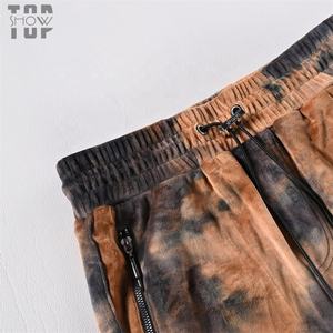 Jogging en velours personnalisé pour homme, vente en gros, poche arrière, coton de haute qualité, tie-dye - Product Image 3