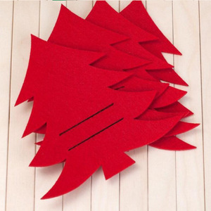 Manteles individuales creativos para árbol de Navidad, personalizables; cubiertas para palillos y tenedores con dibujos animados; decoraciones navideñas para la mesa del hogar. - Product Image 4