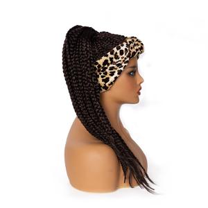 Parrucca Turbante <span class=keywords><strong>con</strong></span> Onde Naturali e Treccia a Tre Fili <span class=keywords><strong>con</strong></span> Stampa Leopardata, Estensione per <span class=keywords><strong>Capelli</strong></span> Dreadlocks Africani, <span class=keywords><strong>Capelli</strong></span> Intrecciati per Vendita Transfrontaliera - Product Image 3