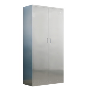 <span class=keywords><strong>ตู้</strong></span>สแตนเลสสองประตูขนาดใหญ่ พร้อมช่องเก็บของด้านบนและด้านล่าง สำหรับสำนักงาน บ้าน และห้องครั<span class=keywords><strong>ว</strong></span> - Product Image 1