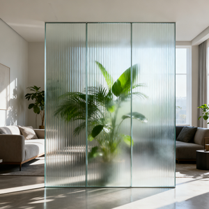 Par mètre carré <span class=keywords><strong>Prix</strong></span> de gros du verre de confidentialité Verre/vague et verre gaufré pour diviser le salon et la chambre à coucher - Product Image 5