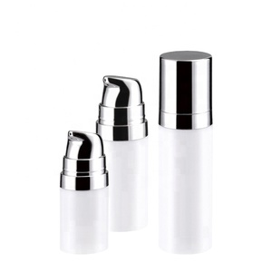 <span class=keywords><strong>Mejor</strong></span> <span class=keywords><strong>Precio</strong></span> de <span class=keywords><strong>calidad</strong></span> superior de aluminio blanco tapa de plata 15ml botella de bomba cosmética sin aire botella de loción de muestra - Product Image 1