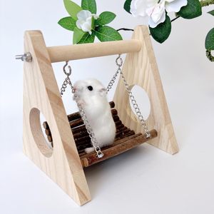 Swing hammock - wooden <strong>hanging</strong> toys for <strong>hamsters</strong>, mice, and short animals, hidden and biting toys for Syrian <strong>hamsters</strong> - Product Image 5