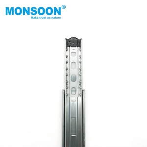 รางลิ้นชักแบบยืดได้เต็มที่ 45 มม. พร้อมลูกปืน รางเลื่อนแบบยืดหดได้สำหรับตู้ครัว ระบบปิดแบบนุ่มนวลด้วยไฮดรอลิก - Product Image 6