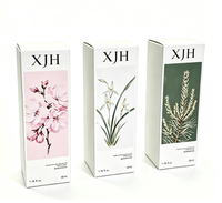 Boîte d'emballage cosmétique minimaliste à double pliage, personnalisée avec gaufrage et estampage à chaud, pour l'emballage de flacons de sérum et d'huile de soin de la peau