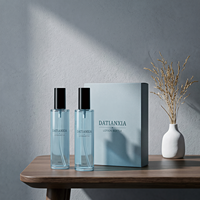 Vente en gros de flacons pulvérisateurs en verre cristal rechargeables de 100 ml, impression personnalisée OEM pour les soins de la peau, sérum, emballage de marque de beauté