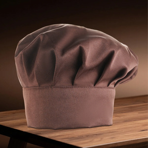 Chef Hat Custom Logo Unisex Hotel Kitchen Work Cap Sturdy Durable Stain Resistant Catering Hat - Product Image 4