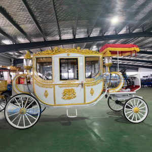 Vente en gros de calèches royales électriques de luxe, calèches à chevaux blanches, transport spécial, calèches de mariage - Product Image 1
