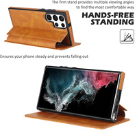 Étui portefeuille magnétique en similicuir avec support et porte-cartes pour Samsung Galaxy S25 Ultra, S24 Plus, S23, S22, Note20