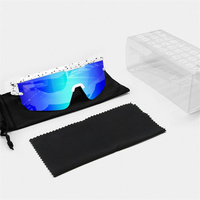 Lunettes de soleil de sport polarisées, verres PC anti-lumière bleue, lunettes de cyclisme, protection UV400, lunettes de VTT, sangle réglable, course à pied