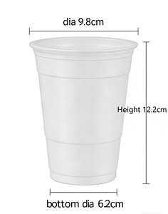 Gobelets en plastique empilables de 16 oz, givrés, avec logo personnalisé, réutilisables pour beer pong, compatibles lave-vaisselle - Product Image 3