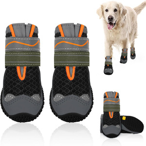 Chaussures pour chien Bobite, motif uni, sport, écologiques, antidérapantes, toutes saisons, en cuir et caoutchouc, modernes, imperméables - Product Image 1