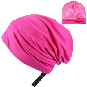 <span class=keywords><strong>Bonnet</strong></span> de nuit souple pour cheveux, avec sangle réglable, pour femmes et hommes, qui reste en place toute la nuit - Product Image 4