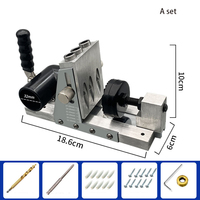 Outil de gabarit de trou de poche Portable outil de forage de positionnement réglable localisateur de trou de cadeau pour des projets de bricolage menuiserie de travail du bois