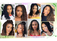 Produit Tendance 2026 : Cheveux Synthétiques Tressés Couleur Unie, Ondulés Effet Eau, Portables, 8-14 Pouces