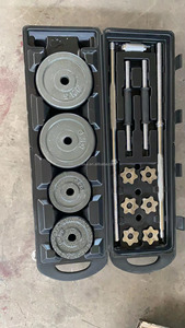 Ensemble d'haltères à peinture noire 50 kg avec étui Ensemble d'haltères en fonte 50 kg Haltères et haltères en fonte - Product Image 4