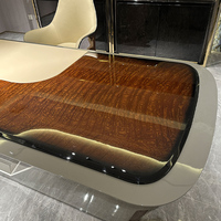 Ensemble de mobilier de bureau de luxe pour villa, bureau de direction en L avec rangement pour PDG, solutions de mobilier commercial tout-en-un