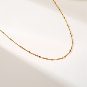 Collier chaîne gourmette italienne en acier inoxydable 316L, <span class=keywords><strong>plaqué</strong></span> <span class=keywords><strong>or</strong></span> 18 carats PVD, étanche, inaltérable, pour femmes et hommes, classique, à superposer, vente en gros - Product Image 4